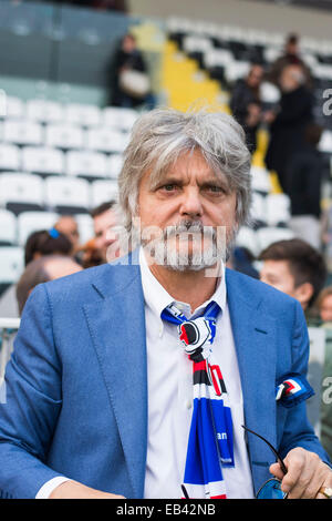 Massimo Ferrero (Sampdoria), le 23 novembre 2014 - Football / Soccer : Italien 'Serie' une correspondance entre Cesena Sampdoria 1-1 au Stadio Dino Manuzzi à Cesena, Italie. (Photo de Maurizio Borsari/AFLO) Banque D'Images