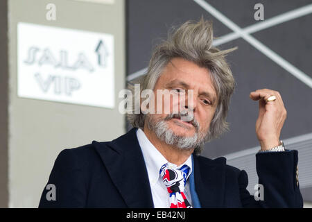 Massimo Ferrero (Sampdoria), le 23 novembre 2014 - Football / Soccer : Italien 'Serie' une correspondance entre Cesena Sampdoria 1-1 au Stadio Dino Manuzzi à Cesena, Italie. (Photo de Maurizio Borsari/AFLO) Banque D'Images