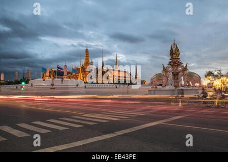 Temple du Bouddha Émeraude.(Wat Phra Kaew.) Bangkok, Thaïlande. Banque D'Images