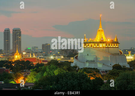 Le Mont d'or. Billet Vue de Bangkok, Thaïlande Banque D'Images