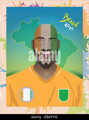 Côte d'Ivoire de football Illustration de Vecteur