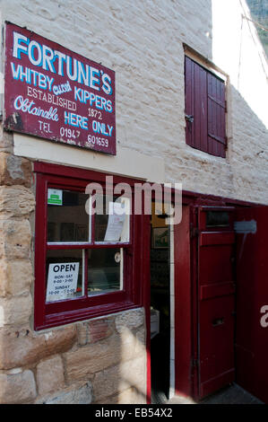 Shop à Whitby Kippers Fortune Banque D'Images