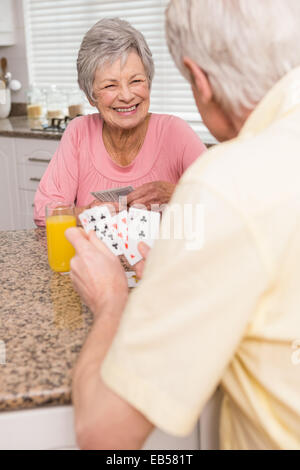 Couple de cartes à jouer au guichet Banque D'Images