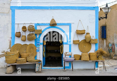 La Tunisie, de simples boutiques de la Hergla petit village Banque D'Images