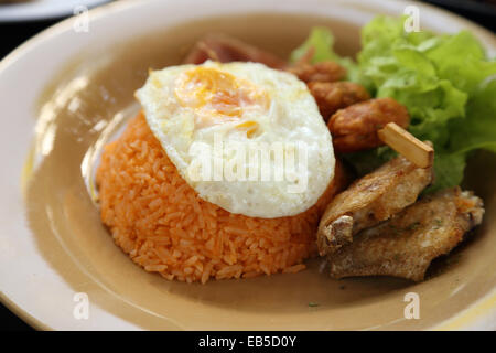 Petit-déjeuner de style américain, fried rice (Thaï) Banque D'Images