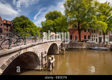 Le canal Prinsengracht à Amsterdam. La région est désignée comme Site du patrimoine mondial par l'UNESCO. Banque D'Images