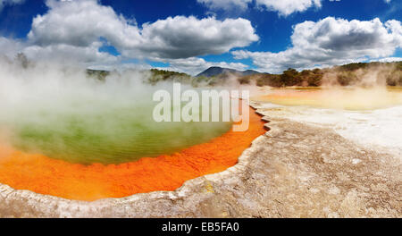 Champagne Pool, source thermale chaude, Rotorua, Nouvelle-Zélande Banque D'Images