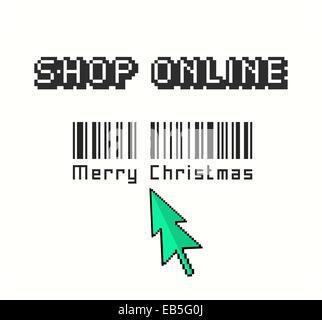 Boutique en ligne pour Noël vector Illustration de Vecteur