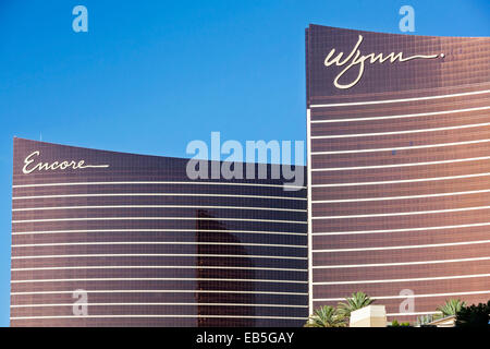 Hôtels, centres de villégiature et casinos sur le Las Vegas Boulevard, Las Vegas, Nevada. Banque D'Images