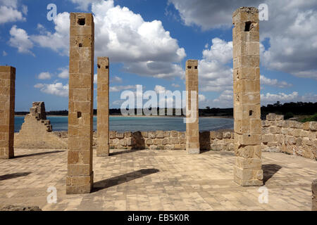 Réserve naturelle de Vendicari reste d'usine de thon au sud-est de la Sicile, un lieu qui vraiment ne devrait pas être manquée, Banque D'Images