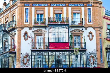 Le quartier de Triana à Séville pendant la semaine sainte, la célébration, l'Andalousie, Espagne, Europe Banque D'Images