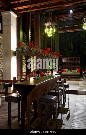 Vue panoramique de Nice Hôtel moderne et élégant patio Banque D'Images