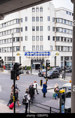 La gare routière de Victoria - Londres Banque D'Images