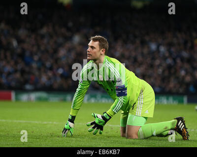 Manchester, UK. 25Th Nov, 2014. Manuel Neuer de Bayern Munich - UEFA Champions League Groupe E - Bayern Munich vs Manchester City - stade Etihad - Manchester - Angleterre - 25ème Novembre 2014 - Photo Simon Bellis/Sportimage. © csm/Alamy Live News Banque D'Images