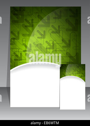 Abstract green design brochure et carte de visite Banque D'Images