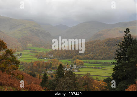 Une scène d'automne autour du village de Watendlath dans le Parc National du Lake District, Cumbria, England, UK Banque D'Images