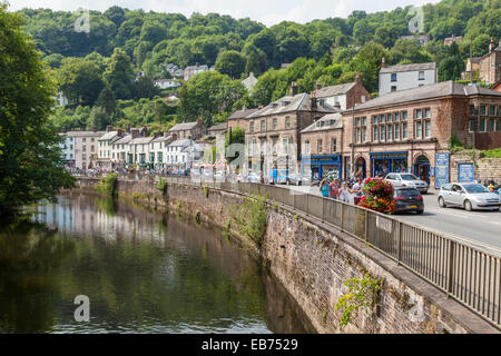 Ville de Derbyshire Matlock Bath sur la rivière Derwent. Le Derbyshire, Angleterre, RU Banque D'Images