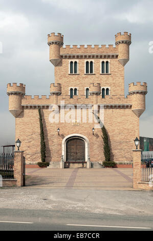 Winery buildig château, La Rioja, Espagne Banque D'Images