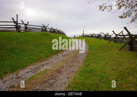 Bloody Lane officiellement connu comme le chemin de bataille National d'Antietam, Sharpsburg, Maryland, États-Unis Banque D'Images
