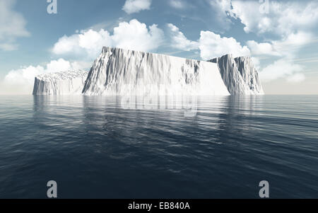 3D render of icebergs dans l'océan Banque D'Images