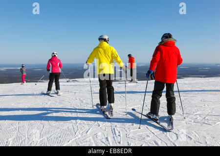 La station de ski de Pyhä Finlande, Laponie Banque D'Images