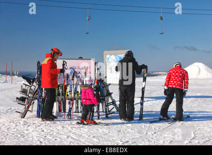 La station de ski de Pyhä Finlande, Laponie Banque D'Images