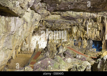 La grotte de Drogarati sur l'île grecque de Céphalonie Banque D'Images