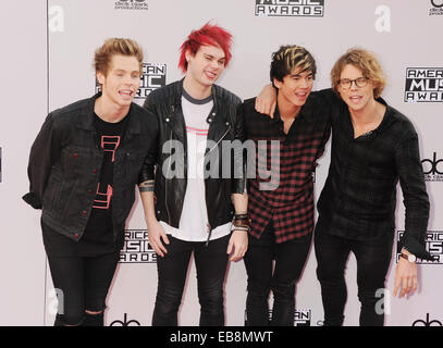 5 secondes de l'été du groupe de rock australien Novembre 2014 à partir de l : Luke Hemmings,Michael Clifford,capot,Ashton Irwin Calum. Photo Mayer Banque D'Images