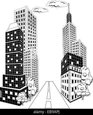 Cartoon City, centre-ville Banque D'Images