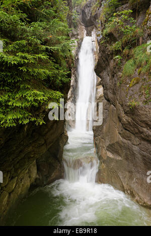 Cascade de Tatzelwurm, niveau inférieur, d'Oberaudorf, Mangfall Montagnes, Haute-Bavière, Bavière, Allemagne Banque D'Images