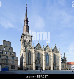 Saint Marien Kirche, Église Sainte Marie, place du marché, Osnabrück, Basse-Saxe, Allemagne Banque D'Images