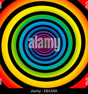 Gradient de couleur arc-en-ciel en spirale. Banque D'Images