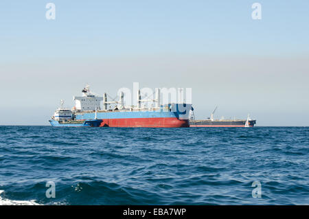 L'avitaillement dans la baie de Gibraltar Banque D'Images