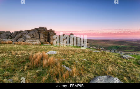 Stapel Tor près de Merrivale à Dartmoor National Park Banque D'Images