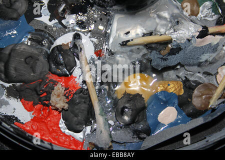 Palette de peinture d'artistes Banque D'Images