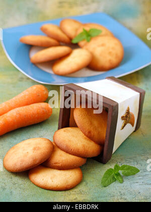 Carotte cookies. Recette disponible. Banque D'Images