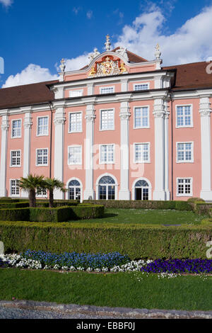 Neues Schloss, nouveau château et les jardins du château, Meersburg, Lac de Constance, Bade-Wurtemberg, Allemagne, Europe Banque D'Images