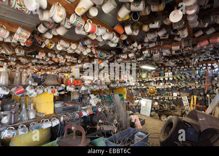 Dans l'atelier de l'artiste populaire M. T. Liggett, Mullinville, Kansas. Banque D'Images