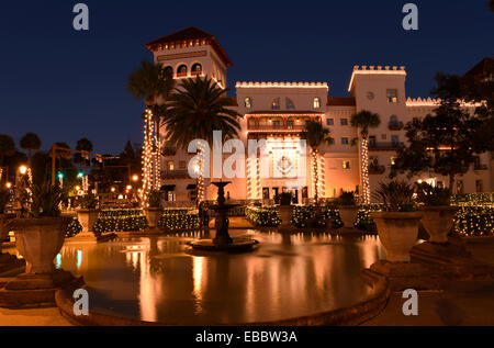 Casa Monica Hotel Saint Augustin au cours de nuits de lumières à Saint Augustine, en Floride. Banque D'Images