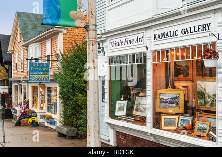 Boutiques pittoresques dans Rockport, Massachusetts, USA Banque D'Images