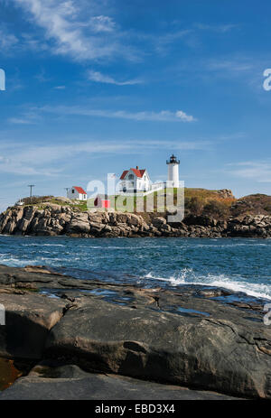 Light Nubble, CAPE NEDDICK, York, Maine, USA Banque D'Images