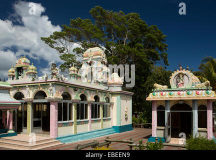 Ile Maurice, Cap Malheureux, pleines de Hindu Temple de Shiva Banque D'Images