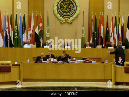 Le Caire, Égypte. 29 Nov, 2014. Le président palestinien Mahmud Abbas assiste à la réunion du comité de suivi arabe au Caire le 29 novembre, 2014 © Thaer Ganaim Images/APA/ZUMA/Alamy Fil Live News Banque D'Images