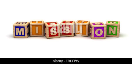 Mission Play en cubes Banque D'Images