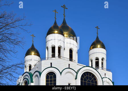 Les dômes de la Cathédrale du Christ Sauveur. Kaliningrad (anciennement Koenigsberg), Russie Banque D'Images