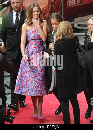 Première mondiale de 'Bord de demain' tenu à la BFI IMAX - Arrivées avec : Emily Blunt Où : London, Royaume-Uni Quand : 28 mai 2014 Banque D'Images