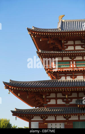 Au hall principal du Temple Yakushiji (Site du patrimoine mondial de l'UNESCO), Nara, Japon, Kansai Banque D'Images