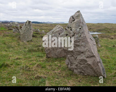 Dents de dragon fortification sur Brusand, Jæren Rogaland en Norvège , utilisé par les Allemands durant la seconde guerre mondiale le long de la côte ouest de la Norvège Banque D'Images