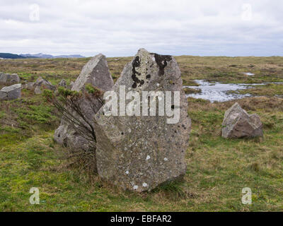 Dents de dragon fortification sur Brusand, Jæren Rogaland en Norvège , utilisé par les Allemands durant la seconde guerre mondiale le long de la côte ouest de la Norvège Banque D'Images