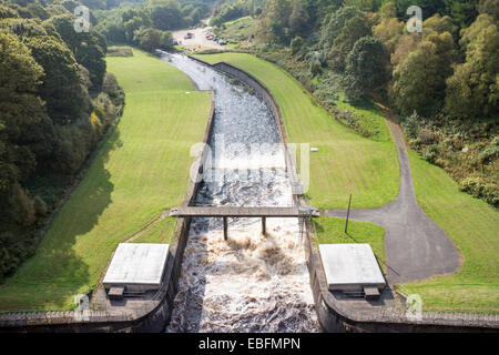 Vue du barrage Thruscross, Yorkshire du Nord. Banque D'Images